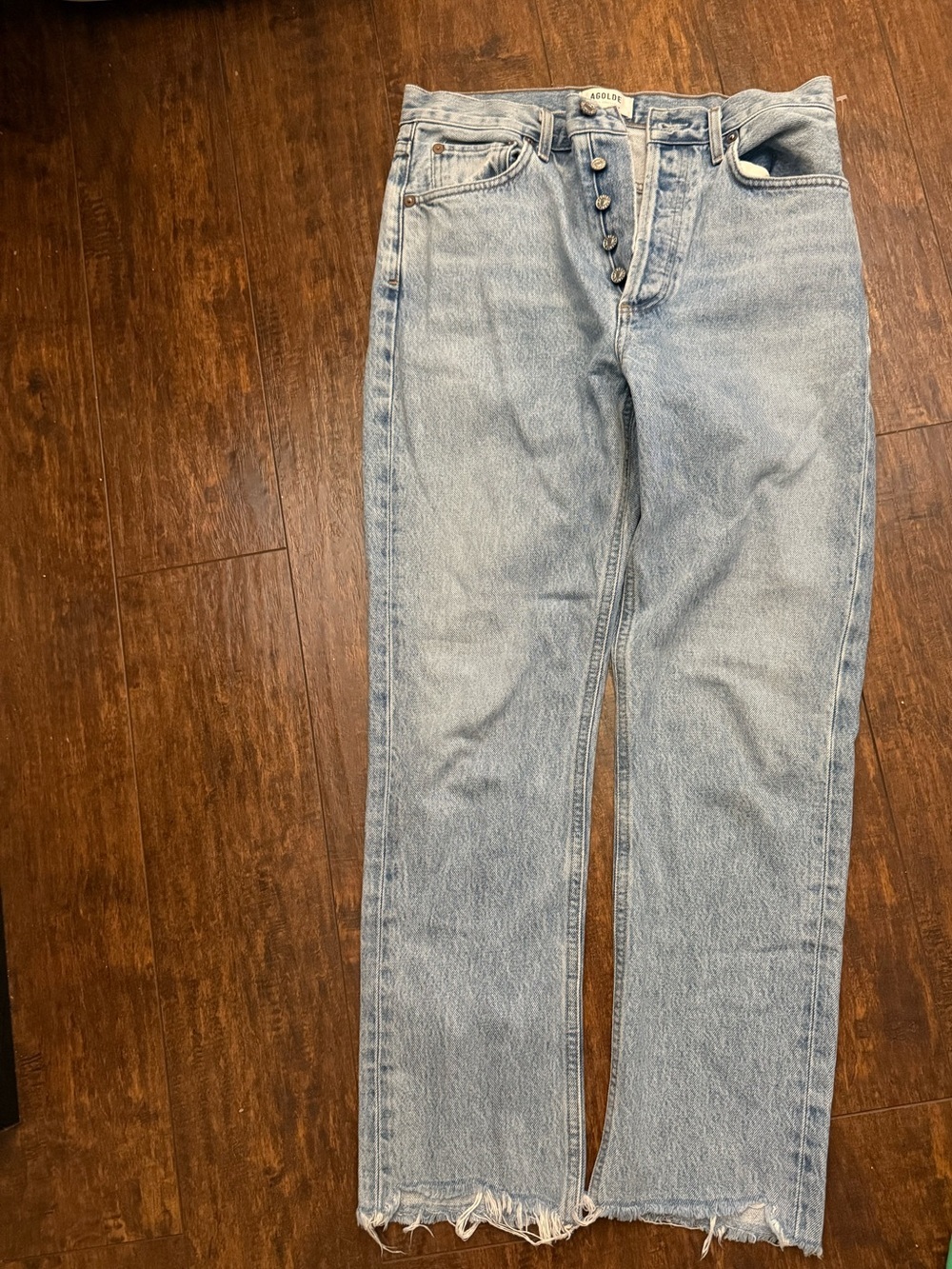Agolde Vintage Light Wash Straight-Leg Jeans